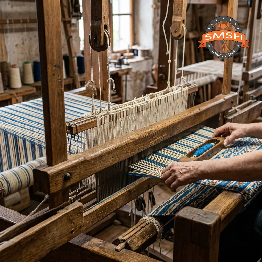 Traditional loom setup process
