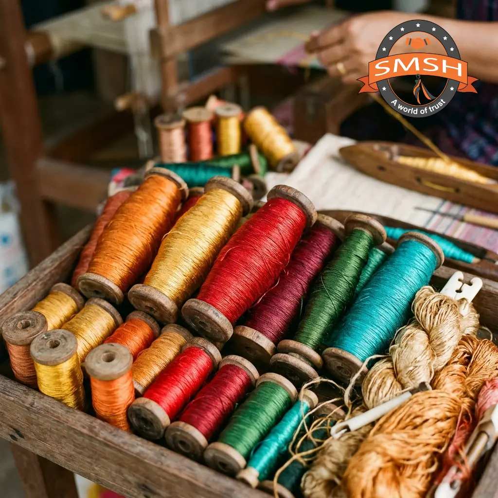 Premium silk yarn selection